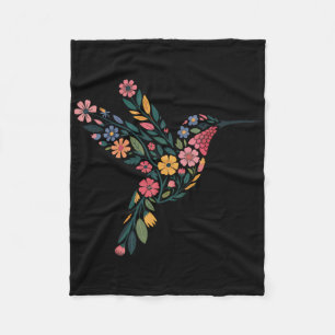Cobertor De Velo Sutil Mensagem Oculta de Beija-flor Floral Anti Tr
