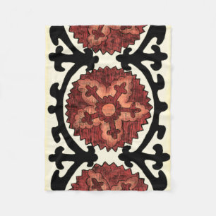 Cobertor De Velo Suzani Style - Padrão Floral Decorativo