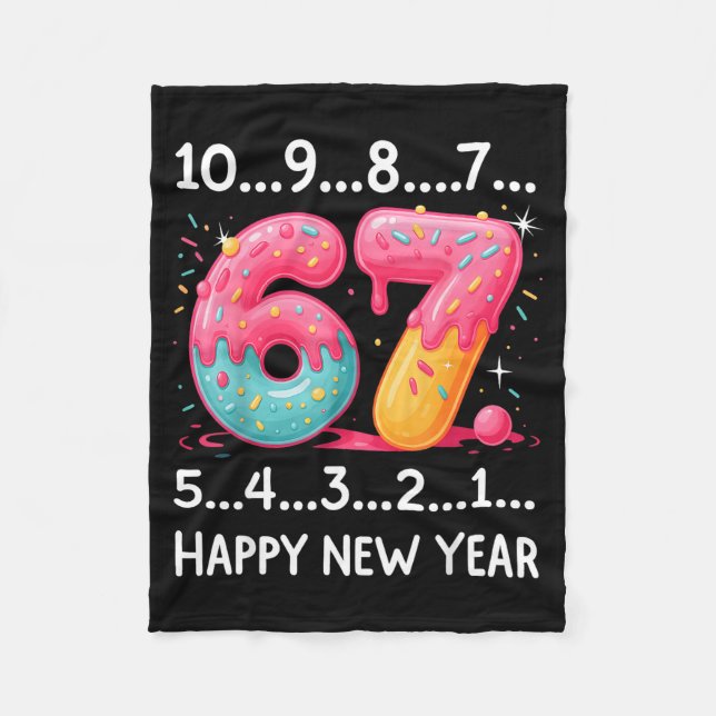 Cobertor De Velo Sweet 67 New Year Countdown 2026 Funny Happy New Y (Frente)