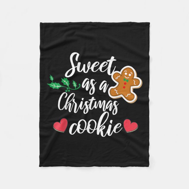 Cobertor De Velo Sweet As A Christmas Cookie - Biscuit, Christmas C (Frente)