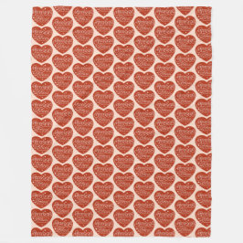 Cobertor De Velo Sweet Kiss Fleece Blanket