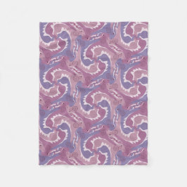 Cobertor De Velo Swirling Hares Tesselation Púrpura Suave Blanket 5