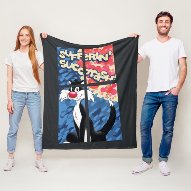 Cobertor De Velo SYLVESTER™ atrás da janela "Sofferf' Succotash" (In Situ)