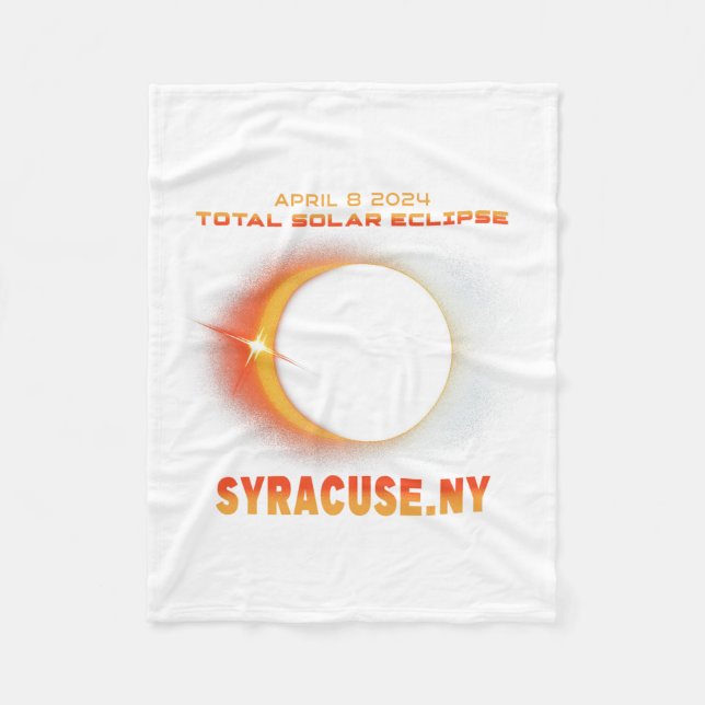 Cobertor De Velo Syracuse New York Total Solar Eclipse 2024 (Frente)