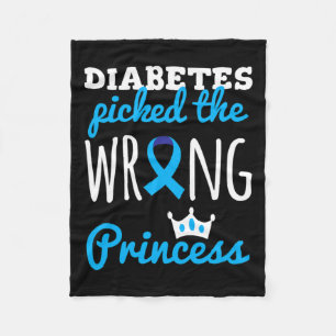Cobertor De Velo T1d Sensibilização Princesa Meninas Diabéticas Fit