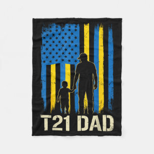 Cobertor De Velo T21 pai silhueta da bandeira americana síndrome de