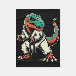 Cobertor De Velo T-rex Dinossaur Karate Taekwondo Artes Marciais