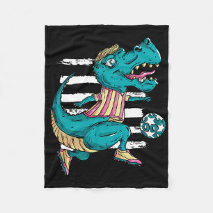 Cobertor De Velo T-rex Dinossauro Jogando Futebol - Design Trex