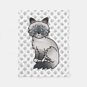 Cobertor De Velo Tabby Birman / Ragdoll Gato e patas