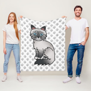 Cobertor De Velo Tabby Birman / Ragdoll Gato e patas