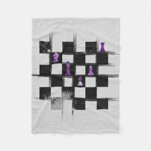 Cobertor De Velo Tabuleiro de xadrez e composição Amethyst das