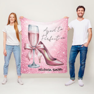 Cobertor De Velo Taça de Champanhe Rosa Envelhecida à Perfeição Ani