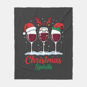 Cobertor De Velo Taças de Vinho Tinto Espíritos de Natal