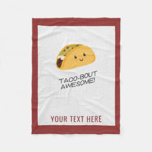 Cobertor De Velo Taco-ataque personalizado de Kawaii Taco bonito