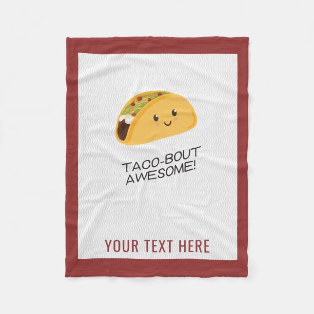 Cobertor De Velo Taco-ataque personalizado de Kawaii Taco bonito (Frente)