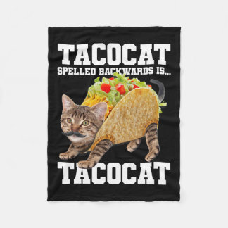 Cobertor De Velo Taco Cat Ortografado Para Trás É Tacocat Memória B