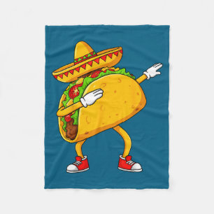 Cobertor De Velo Taco mexicano com dabbing engraçado cinco de maio
