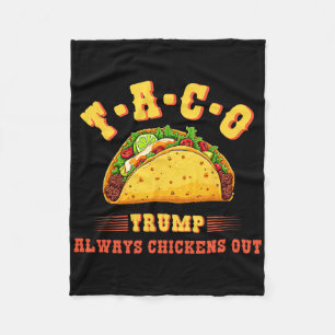Cobertor De Velo Taco Trump Sempre Desiste Frase Política Engraçada