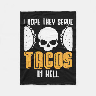Cobertor De Velo Tacos de Esperança Masculina no Halloween do Infer