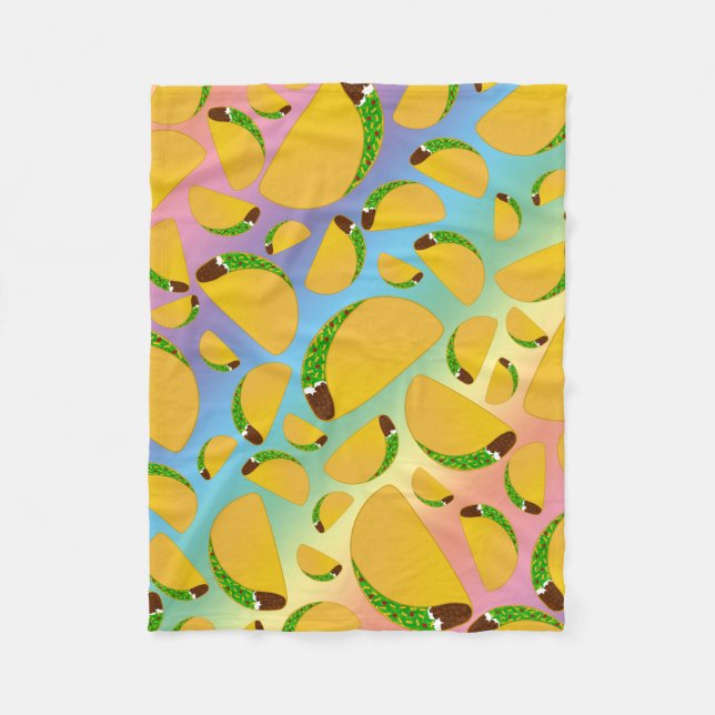 Cobertor De Velo Tacos do arco-íris (Frente)