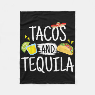 Cobertor De Velo Tacos Engraçados E Tequila Mexicana Sombrero Tee G