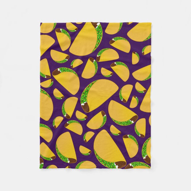 Cobertor De Velo Tacos roxo (Frente)