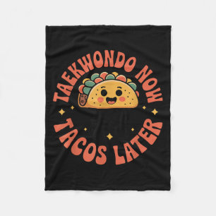 Cobertor De Velo Taekwondo Agora Tacos Mais Tarde Camiseta Divertid