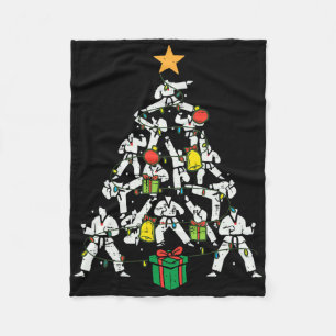 Cobertor De Velo Taekwondo Árvore de Natal Xmas Artes Marciais Kara