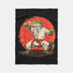 Cobertor De Velo Taekwondo Chute Boxe Crocodilo Animal Jiu-Jitsu