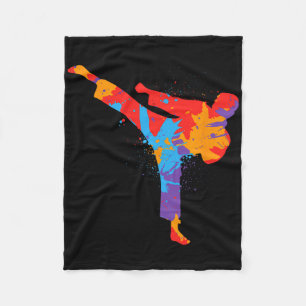 Cobertor De Velo Taekwondo Colorful Arts Kids Men Boys Kara