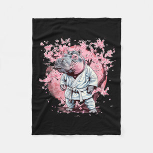 Cobertor De Velo Taekwondo Hippo Kickboxing Animall Jiu-Jitsu Kung