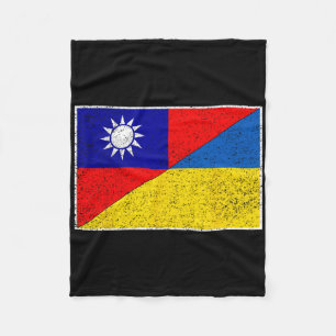 Cobertor De Velo Taiwan Ucrânia Bandeira Taiwanesa Ucraniana Suport