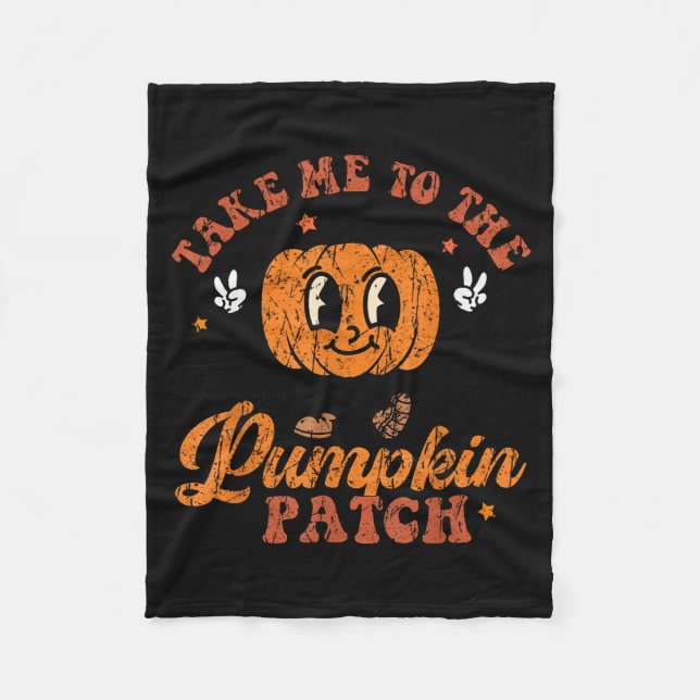 Cobertor De Velo Take Me To The Pumpkin Patch Toddler Fall Pumpkin  (Frente)
