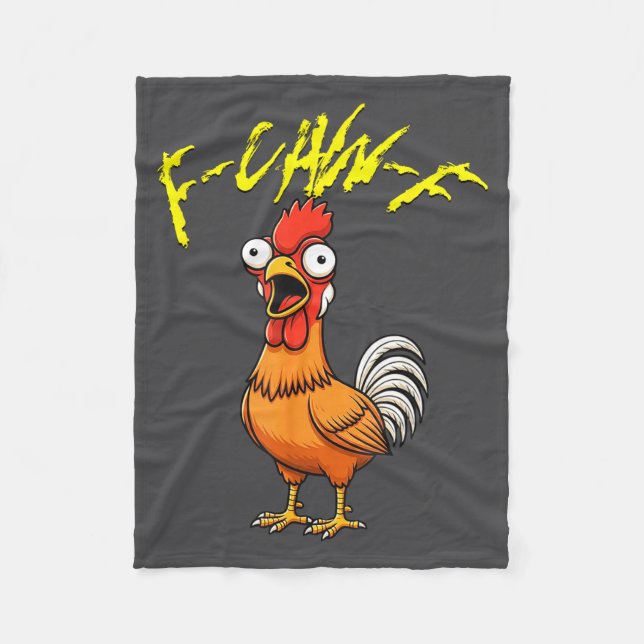 Cobertor De Velo Talking Funny Chicken  (Frente)