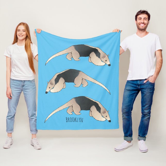 Cobertor De Velo Tamandua ilustração de desenho animado (In Situ)