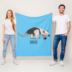Cobertor De Velo Tamandua ilustração de desenho animado