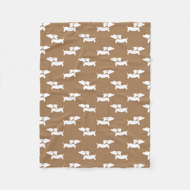 Cobertor De Velo Tan Dancing Dachshances Fleece Blanket Design (Frente)