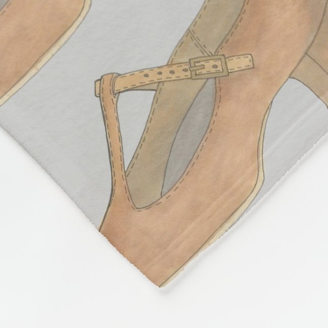 Cobertor De Velo Tan T-Strap Musical Theater Character Calçado Danc (Quina)