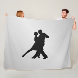 Cobertor De Velo Tango Dancers Silhouette 2 Silver