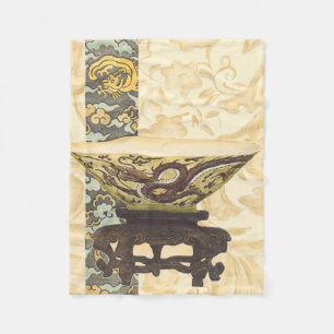 Cobertor De Velo Tapeçaria Asiática com Design de Bowl e Dragão