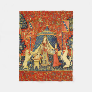 Cobertor De Velo Tapeçaria Medieval A Dama e o Unicórnio: Arte Fran