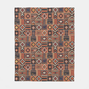 Cobertor De Velo Tapete Geométrico de Kilim com Remendo Rústico