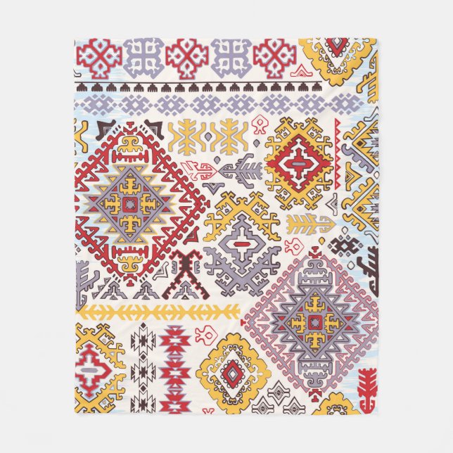 Cobertor De Velo tapete índio, paisley mandala, ioga (Frente)