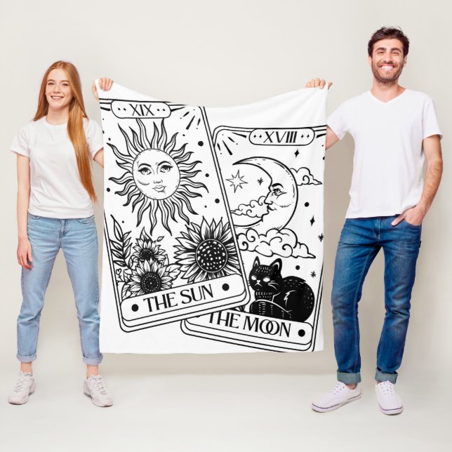 Cobertor De Velo Tarot significa sol e lua (In Situ)