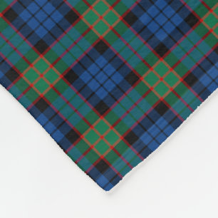 Cobertor De Velo Tartan azul do clã de Fletcher e verde brilhante