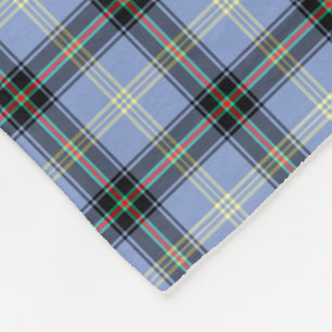 Cobertor De Velo Tartan azul e preto da luz - da xadrez do clã de