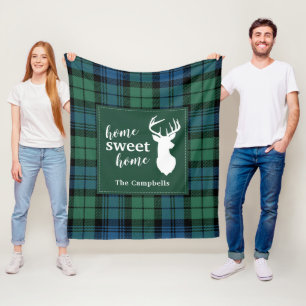 Cobertor De Velo Tartan Christmas Clan Campbell Xadrez Personalizad