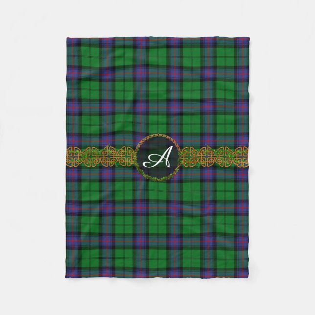Cobertor De Velo Tartan de Armstrong do monograma (Frente)