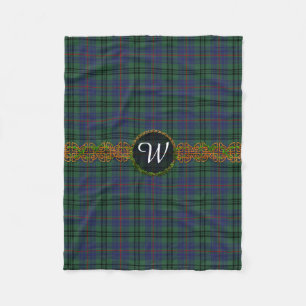 Cobertor De Velo Tartan do caminhante do monograma