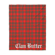 Tartan do Clã Butter e Texto Personalizado